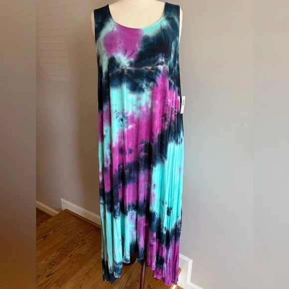 NWT Torrid Tie-Dye Super Soft Hi-Lo Maxi Dress - Torrid Size 4 (26, 4X) - Picture 1 of 15